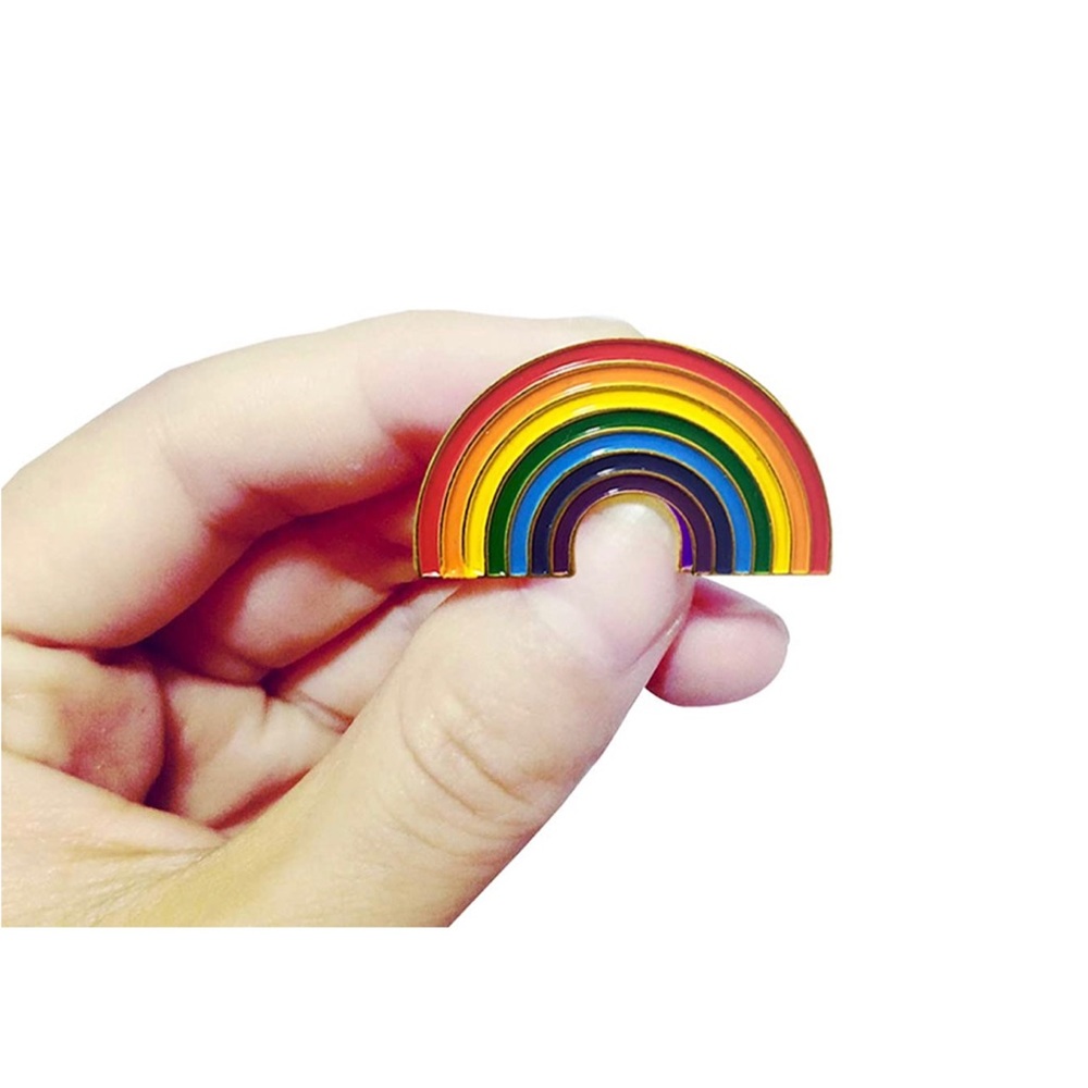 Colorful Rainbow Enamel Pin Brooch - Picture 2 of 6